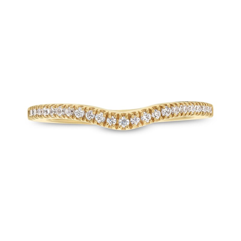Main Image 4 of Vera Wang Love Collection 0.15 CT. T.W. Diamond Contour Anniversary Band in 14K Gold