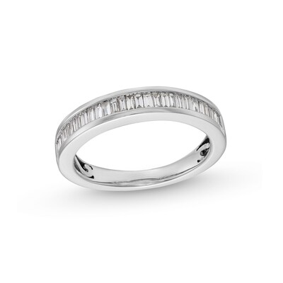 0.50 CT. T.W. Baguette Certified Lab-Created Diamond Channel-Set Anniversary Band in 14K White Gold (F/SI2)