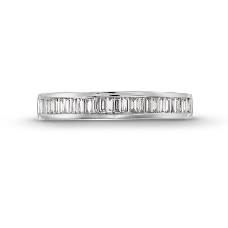 Main Image 4 of 0.50 CT. T.W. Baguette Certified Lab-Grown Diamond Channel-Set Anniversary Band in 14K White Gold (F/SI2)