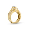 Thumbnail Image 3 of 2.00 CT. T.W. Oval Certified Lab-Grown Diamond Frame Vintage-Style Bridal Set in 14K Gold (F/VS2)