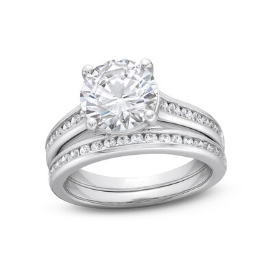 3.50 CT. T.W. Certified Lab-Created Diamond Channel-Set Bridal Set in 14K White Gold (F/VS2)