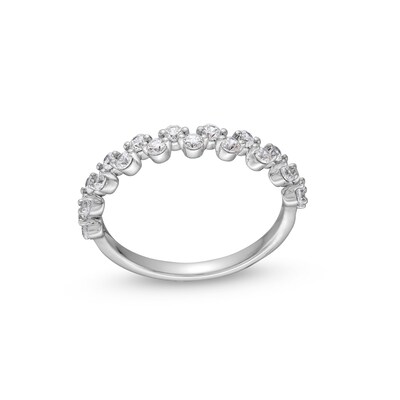 0.60 CT. T.W. Canadian Certified Diamond Zig-Zag Anniversary Band in 14K White Gold (I/I2)