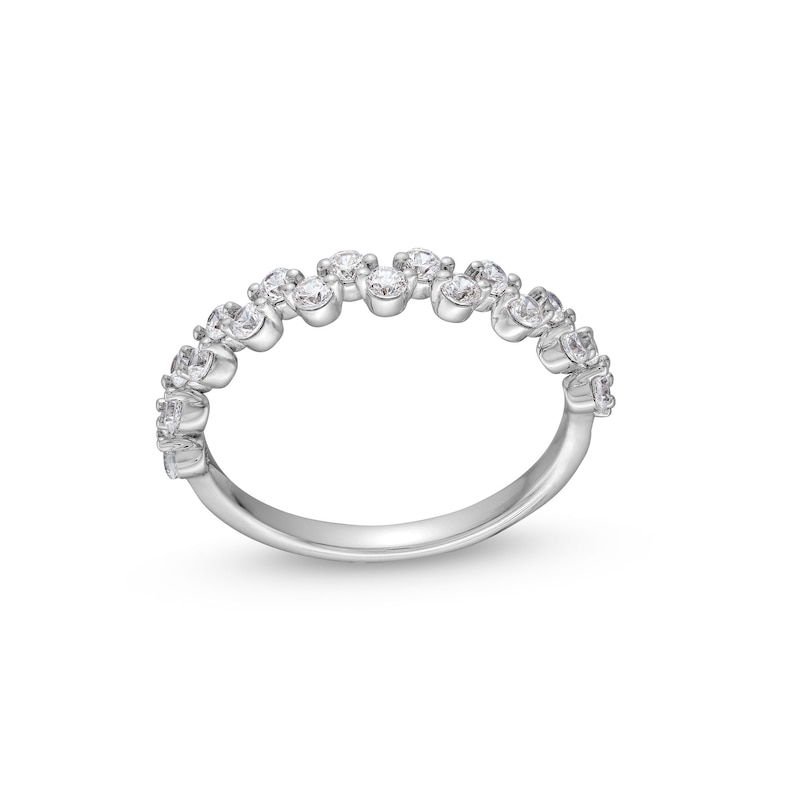 0.60 CT. T.W. Canadian Certified Diamond Zig-Zag Anniversary Band in 14K White Gold (I/I2)