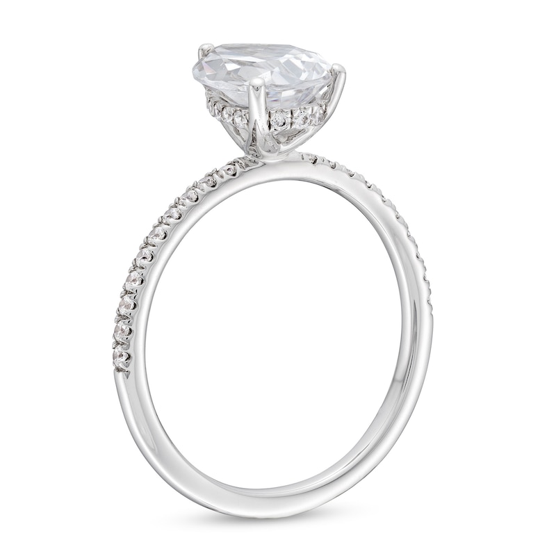 Main Image 3 of 1.75 CT. T.W. Pear-Shaped Certified Lab-Grown Diamond Engagement Ring in 14K White Gold (F/VS2)
