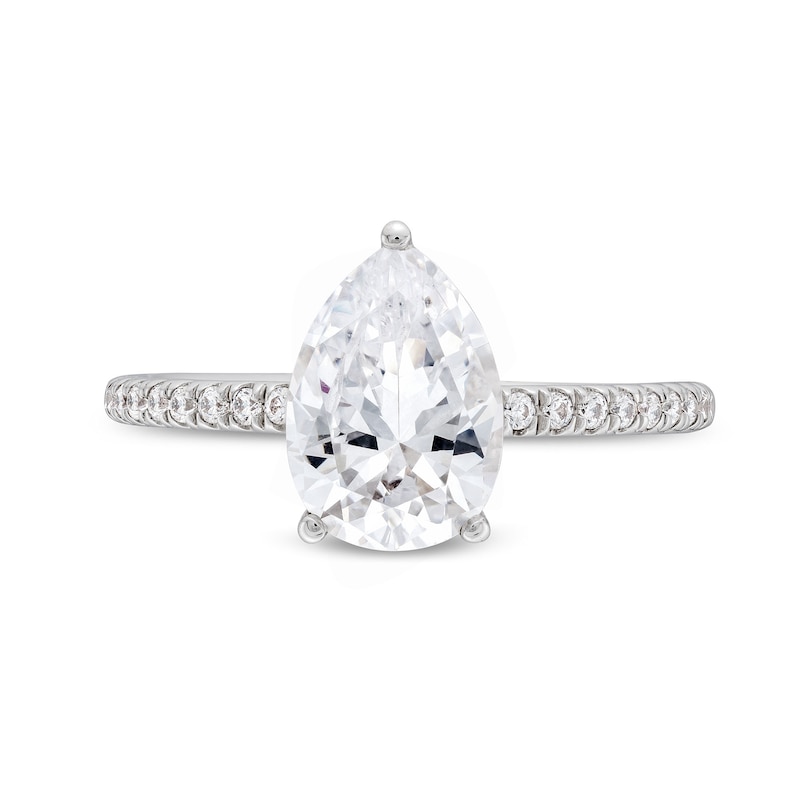 Main Image 4 of 1.75 CT. T.W. Pear-Shaped Certified Lab-Grown Diamond Engagement Ring in 14K White Gold (F/VS2)