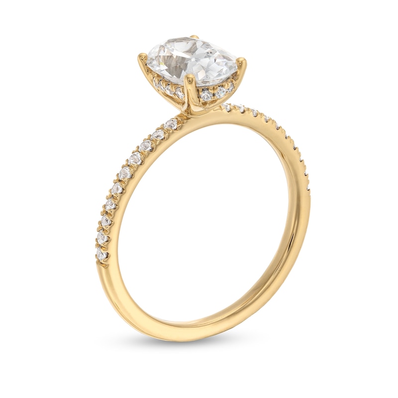 Main Image 3 of 1.75 CT. T.W. Oval Certified Lab-Grown Diamond Engagement Ring in 14K Gold (F/VS2)