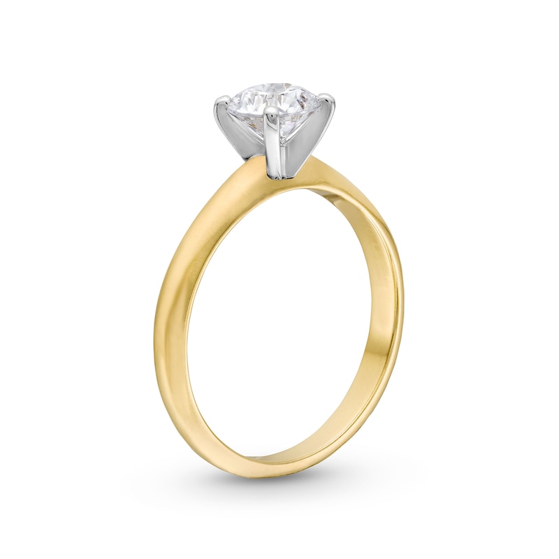 Main Image 3 of 1.00 CT. Certified Diamond Solitaire Engagement Ring in 14K Gold (J/I2)