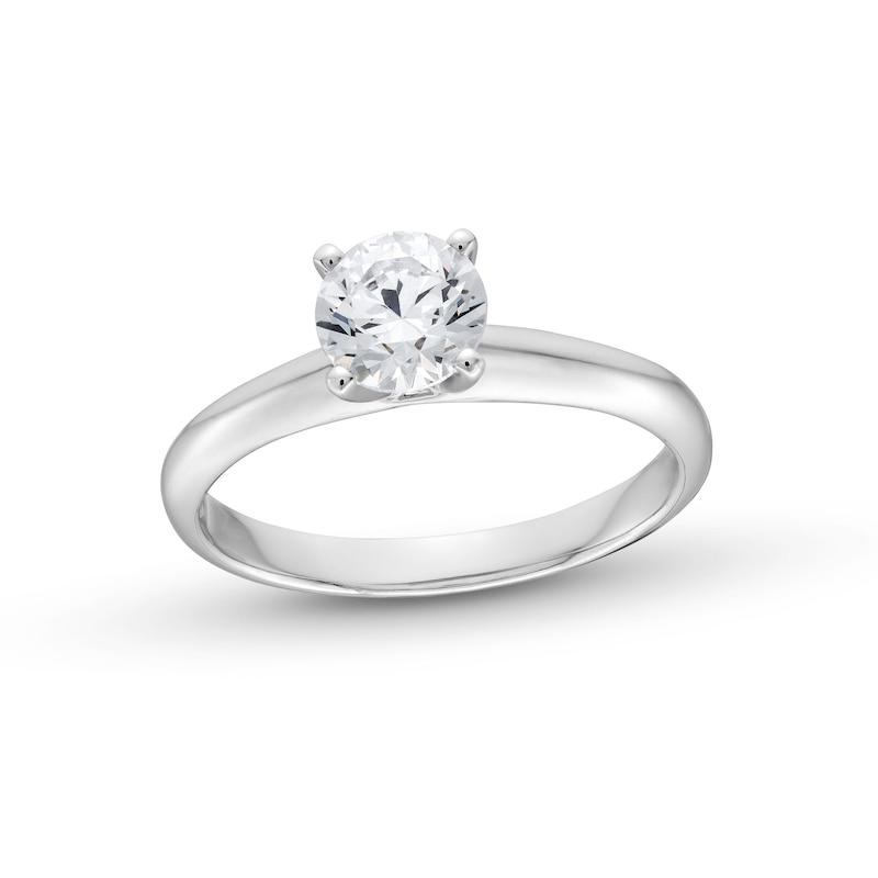 Main Image 1 of 1.00 CT. Certified Diamond Solitaire Engagement Ring in 14K White Gold (J/I2)