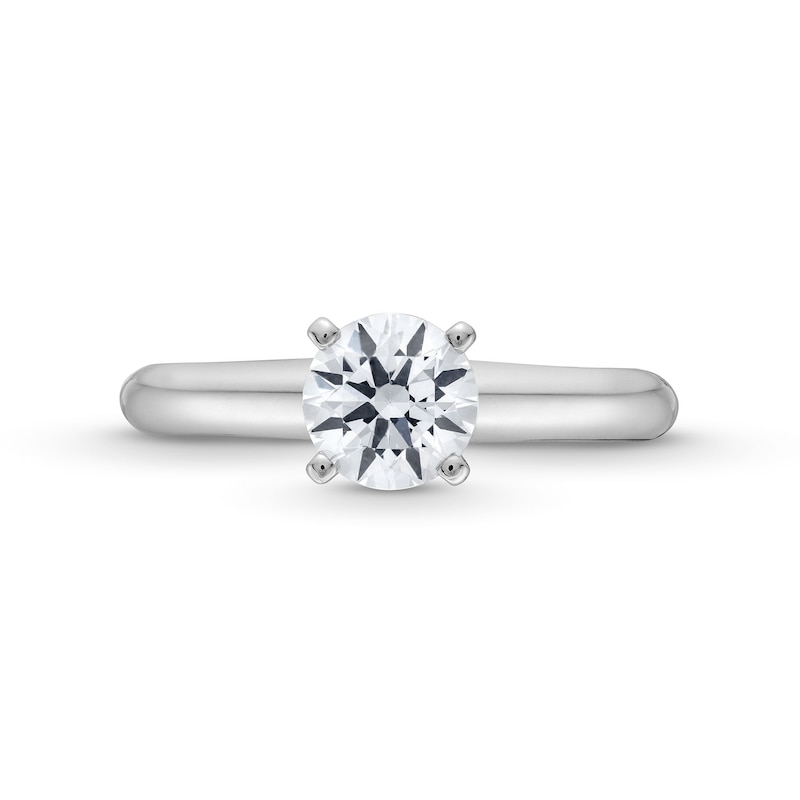 Main Image 4 of 1.00 CT. Certified Diamond Solitaire Engagement Ring in 14K White Gold (J/I2)