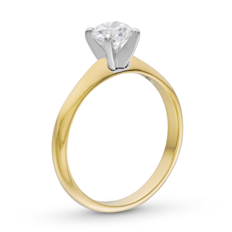 Main Image 3 of 0.70 CT. Canadian Certified Diamond Solitaire Engagement Ring in 14K Gold (J/I2)