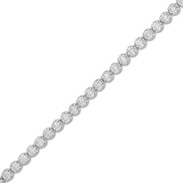 0.50 CT. T.W. Certified Lab-Grown Diamond Bubbles Tennis Bracelet in Sterling Silver (I/SI2)