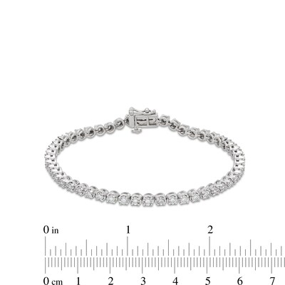 CT. T.W. Certified Lab-Created Diamond Bubbles Tennis Bracelet in Sterling Silver (I/SI2