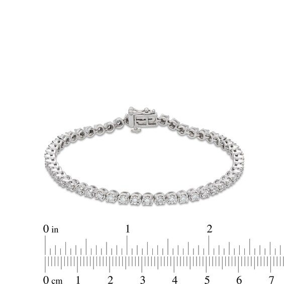 CT. T.W. Certified Lab-Created Diamond Bubbles Tennis Bracelet in Sterling Silver (I/SI2