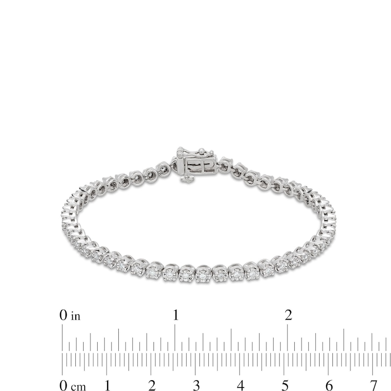 Main Image 4 of 0.50 CT. T.W. Certified Lab-Grown Diamond Bubbles Tennis Bracelet in Sterling Silver (I/SI2)