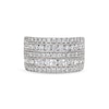 Thumbnail Image 4 of 2.00 CT. T.W. Certified Lab-Grown Diamond Multi-Row Vintage-Style Ring in Sterling Silver (I/SI2)