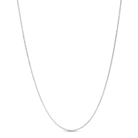 0.9mm Diamond-Cut Cable Chain Necklace in Solid Platinum