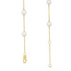 Thumbnail Image 3 of 5.0mm Freshwater Cultured Pearl with Evil Eye Station Chain Bracelet in 10K Gold-7.5"