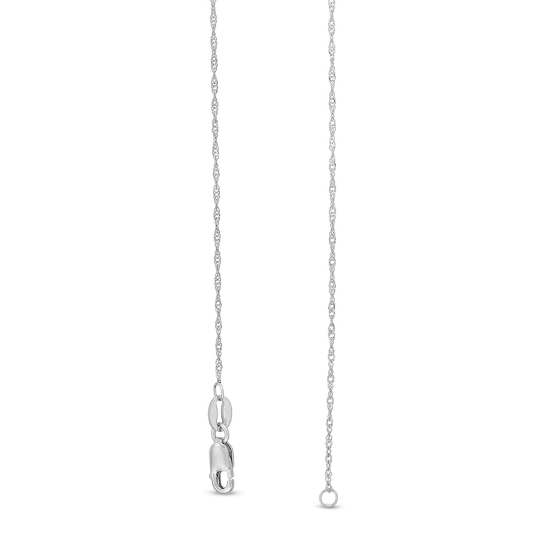 Main Image 3 of 1.0mm Diamond-Cut Singapore Chain Necklace in Solid Platinum - 20”