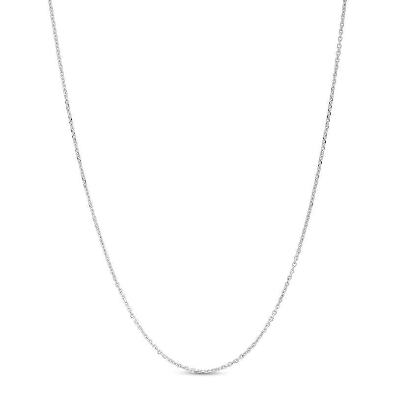 Main Image 1 of 0.9mm Diamond-Cut Cable Chain Necklace in Solid Platinum - 16”