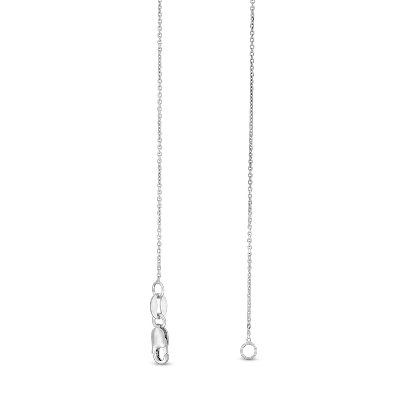 Main Image 3 of 0.9mm Diamond-Cut Cable Chain Necklace in Solid Platinum - 16”