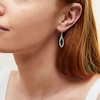 Thumbnail Image 2 of EFFY™ Collection Marquise Green Onyx and 0.29 CT. T.W. Diamond Frame Drop Earrings in 14K Gold