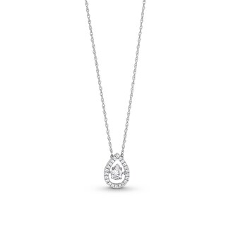 Unstoppable Love™ 0.60 CT. T.W. Certified Lab-Created Diamond Teardrop Necklace in 14K White Gold (F/SI2)