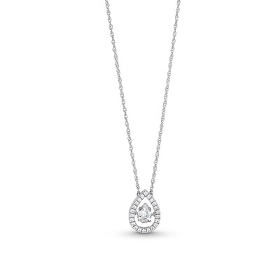 Unstoppable Love™ 0.60 CT. T.W. Certified Lab-Created Diamond Teardrop Necklace in 14K White Gold (F/SI2)