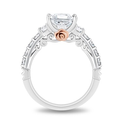 Enchanted Star Belle 2.75 CT. T.W. Princess-Cut Certified Lab-Created Diamond Engagement Ring in 14K Two-Tone Gold