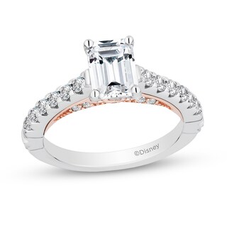 Enchanted Star Aurora 2.00 CT. T.W. Emerald-Cut Certified Lab-Created Diamond Engagement Ring in 14K Two-Tone Gold