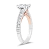 Thumbnail Image 2 of Enchanted Star Aurora 2.00 CT. T.W. Emerald-Cut Certified Lab-Grown Diamond Engagement Ring in 14K Two-Tone Gold