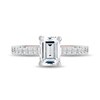 Thumbnail Image 4 of Enchanted Star Aurora 2.00 CT. T.W. Emerald-Cut Certified Lab-Grown Diamond Engagement Ring in 14K Two-Tone Gold