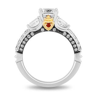 Enchanted Star Villains Evil Queen 2.20 CT. T.W. Cushion Certified Lab-Created Diamond Engagement Ring in Two-Tone Gold