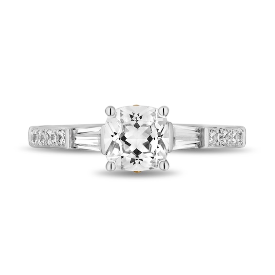 Enchanted Star Villains Evil Queen 2.20 CT. T.W. Cushion Certified Lab-Created Diamond Engagement Ring in Two-Tone Gold