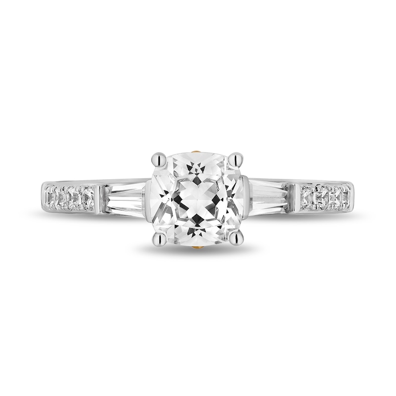 Main Image 4 of Enchanted Star Villains Evil Queen 2.20 CT. T.W. Cushion Certified Lab-Grown Diamond Engagement Ring in Two-Tone Gold