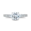 Thumbnail Image 4 of Enchanted Star Ariel 2.40 CT. T.W. Pear and Round Certified Lab-Grown Diamond Engagement Ring in 14K White Gold