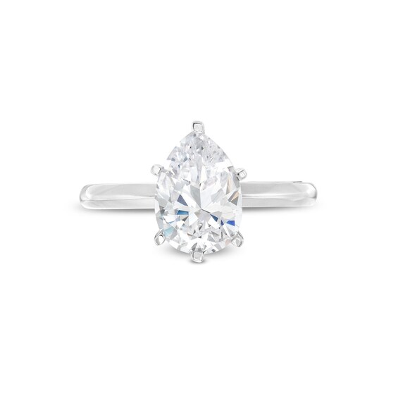 1.50 CT. Pear-Shaped Certified Lab-Created Diamond Solitaire Engagement Ring in 14K White Gold (F/VS2)