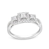 Thumbnail Image 1 of 0.50 CT. T.W. Princess-Cut Diamond Frame Split Shank Past Present Future® Engagement Ring in 10K White Gold