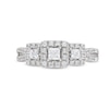 Thumbnail Image 4 of 0.50 CT. T.W. Princess-Cut Diamond Frame Split Shank Past Present Future® Engagement Ring in 10K White Gold