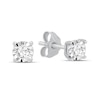 Thumbnail Image 1 of 0.30 CT. T.W. Diamond Miracle Frame Solitaire Stud Earrings in Sterling Silver (J/I3)