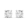 Thumbnail Image 1 of 0.30 CT. T.W. Diamond Miracle Frame Solitaire Stud Earrings in Sterling Silver (J/I3)