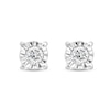 Thumbnail Image 2 of 0.38 CT. T.W. Diamond Miracle Frame Solitaire Stud Earrings in 10K White Gold (J/I3)