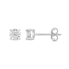 Thumbnail Image 3 of 0.38 CT. T.W. Diamond Miracle Frame Solitaire Stud Earrings in 10K White Gold (J/I3)