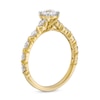 Thumbnail Image 3 of 0.75 CT. T.W. Diamond "XO" Alternating Shank Engagement Ring in 10K Gold