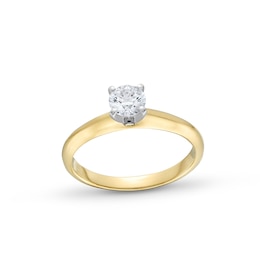 0.50 CT. Certified Diamond Solitaire Engagement Ring in 14K Gold (J/I2)