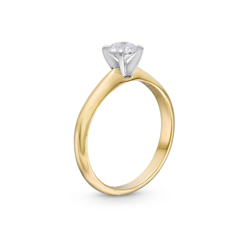 Main Image 3 of 0.50 CT. Certified Diamond Solitaire Engagement Ring in 14K Gold (J/I2)