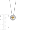 Thumbnail Image 3 of Unstoppable Love™ 4.5mm Citrine and White Lab-Created Sapphire Double Open Frame Pendant in Sterling Silver