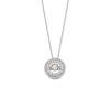 Thumbnail Image 1 of Unstoppable Love™ 4.5mm Lab-Created Opal and White Lab-Created Sapphire Double Open Frame Pendant in Sterling Silver
