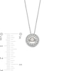 Thumbnail Image 3 of Unstoppable Love™ 4.5mm Lab-Created Opal and White Lab-Created Sapphire Double Open Frame Pendant in Sterling Silver