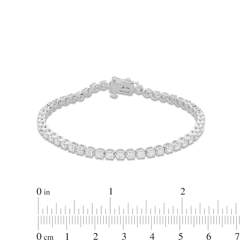 Main Image 4 of 3.00 CT. T.W. Certified Lab-Grown Diamond Bubbles Tennis Bracelet in Sterling Silver (I/SI2)