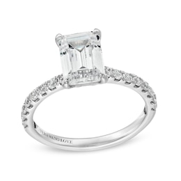 Vera Wang Love Collection 2.23 CT. T.W. Emerald-Cut Certified Lab-Grown Diamond Engagement Ring in 14K White Gold